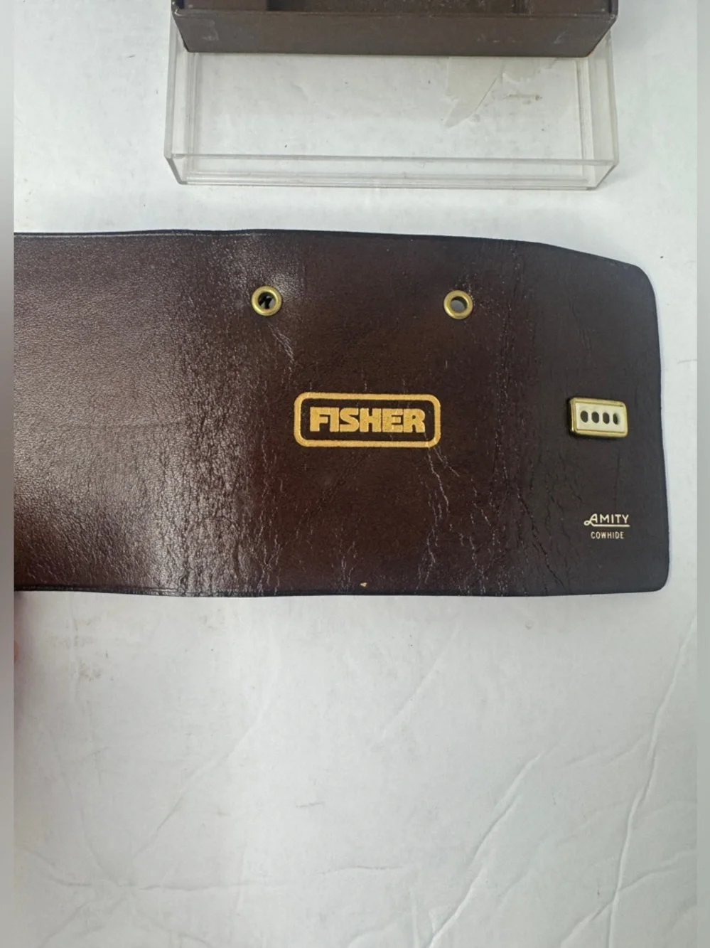 NEW Amity Leather Key Case Brown Cowhide Vintage Key Holder w/ Box